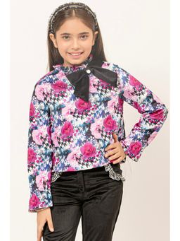 One Friday - Rosy Elegance Multi-Color Top