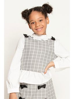 One Friday - Checkered Charms Black Top