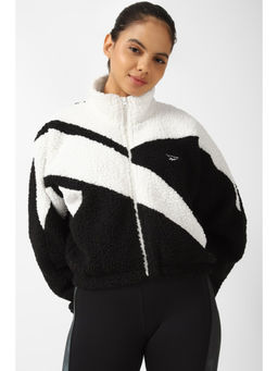 Reebok - Womens CL Winter Sherpa Track Jacket Black & White