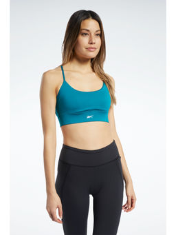 Reebok - Womens WOR New Tri Back Sports Bra Pad Blue