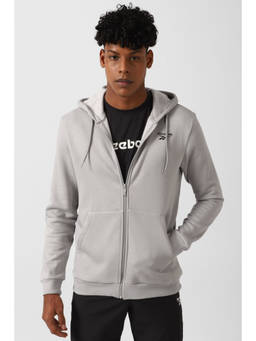 Reebok - Mens RI Left Chest Logo Fz Hoodie Grey