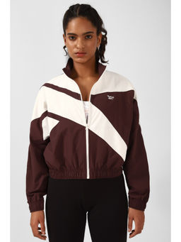 Reebok - Women CL AE FR Track Jacket Burgundy & White