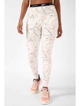Reebok - Women YG AOP Tights Abstract Off White