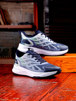 Bacca Bucci - Helix Mens Low Top Casual Athleisure Running Shoes Blue