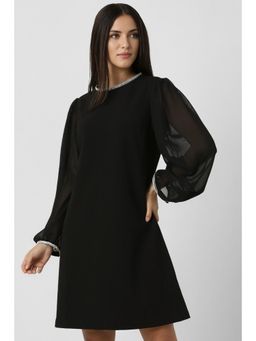 Van Heusen - Women Black Solid Party Dress
