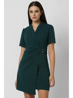 Van Heusen - Women Green Solid Party Dress