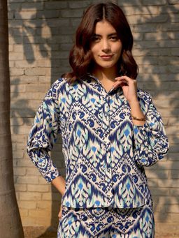 RARE - Women Multi-Color Collar Neck Printed Shirt