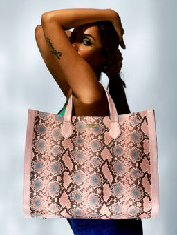 Modern Myth - Pink Snake Cosmic Tote