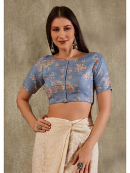 SALWAR STUDIO - Blue Floral Design Blouse