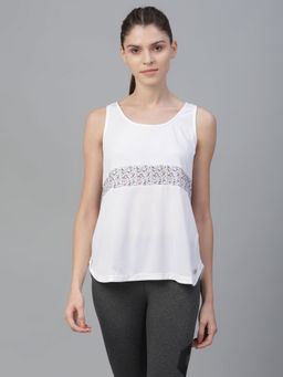 ASICS - White Solid Lp Print Tank