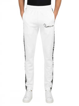 Cavalli Class - White Contrast Logo Print Joggers