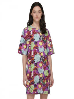 Cavalli Class - Multi Colour Crewneck Printed Dress (XS)