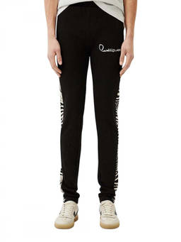 Cavalli Class - Black Contrast Logo Print Joggers (L)
