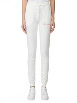 Cavalli Class - White Elastic Waist Joggers