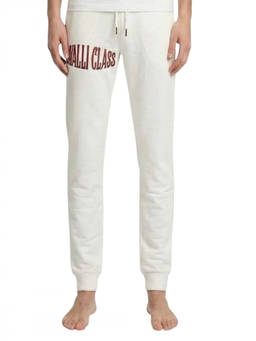 Cavalli Class - White Embroidered Logo Trouser (M)