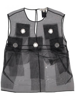 Meryll Rogge - Black Eyelets Fringes Top (XS)