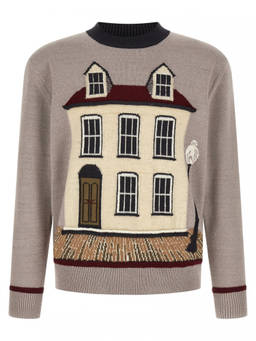 Junya Watanabe - Grey Jacquard Sweater (XL)
