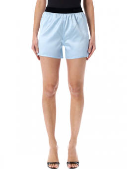 Tom Ford - Light Blue Stretch Silk Satin Shorts