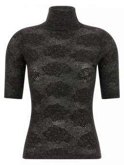 Brunello Cucinelli - Brown Textured Turtle Neck Sweater (L)