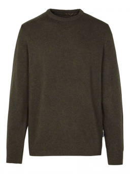 Barbour - Green Elbow Patch Wool Sweater