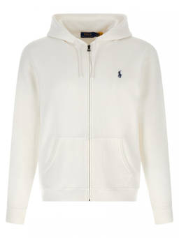 POLO RALPH LAUREN - White Zip-Up Hoodie (XL)