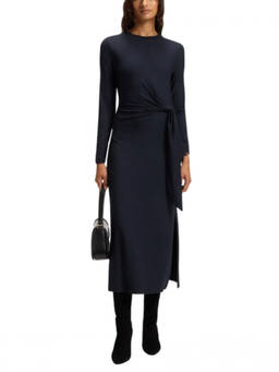 Boss - Dark Blue Knotted Dress (L)