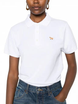 Maison Kitsune - White Classic Collar Logo Polo T-Shirt
