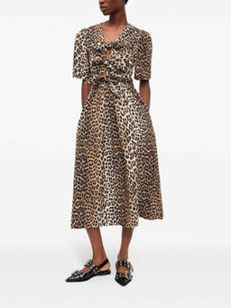 Ganni - Leopard-Print Midi Dress