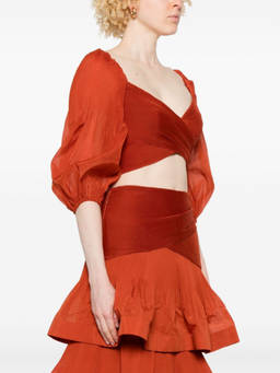 Zimmermann - Red Pleated Top