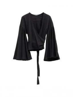 JACQUEMUS - Black Wrapped Tie Fastening Top