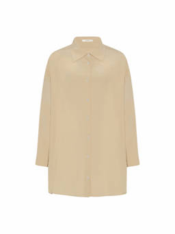 The Row - Beige Oversized Solid Shirt (XS)