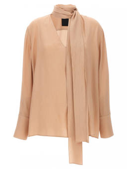 Givenchy - Beige Bow Blouse (M)