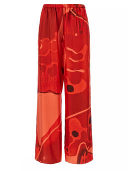 Ferragamo - Red Palazzo Silk Pant (23)