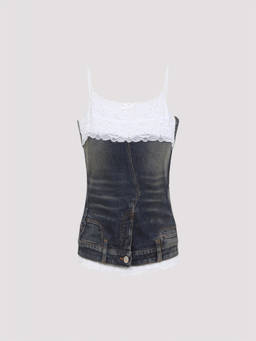 Balenciaga - Dark Blue Sleeveless Top