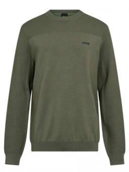 Boss - Olive Crew Neck Sweater (XL)
