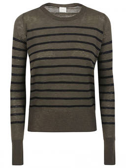 Ct Plage - Khaki Wool Striped Sweater
