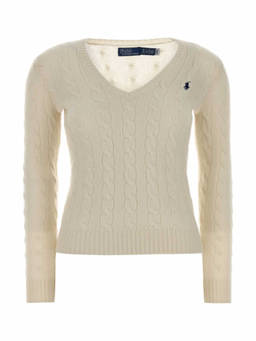 POLO RALPH LAUREN - Ivory Logo Sweater