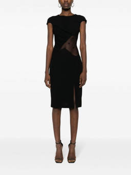 Givenchy - Black Lace Cut-Out Midi Dress (S)