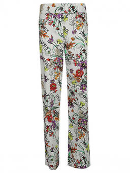 5Progress - White Printed Cotton Trousers