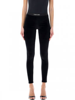 Tom Ford - Black Branded Leggings