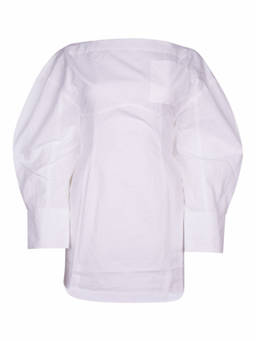 JACQUEMUS - White Short Chemise Dress