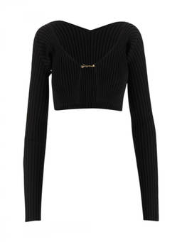 JACQUEMUS - Black Logo Cardigan