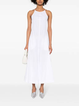 Sportmax - White Cotton Midi Dress (S)