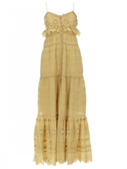 Marant Etoile - Yellow Square Neck Maxi Dress