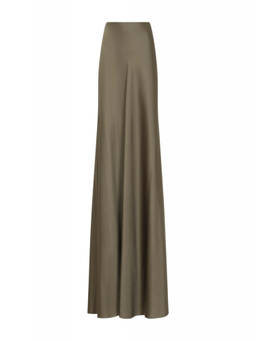 Ralph Lauren Collection - Brown Solid Ankle Length Skirt