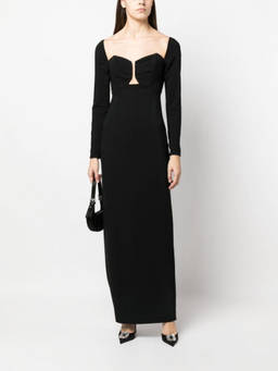 Roland Mouret - Black Cut-Out Cady Maxi Dress (XS)