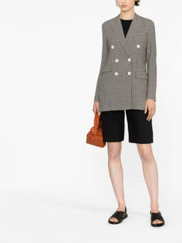 Circolo 1901 - Black Pied De Poul Double-Breasted Blazer (M)