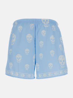 Alexander McQueen - Light Blue Skull Shorts