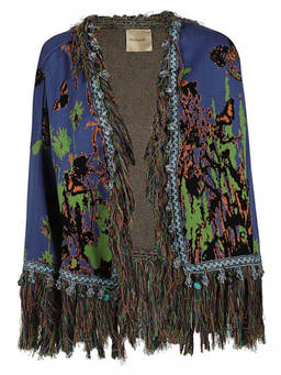 Clocloude - Blue Printed Cotton Cardigan (XS)