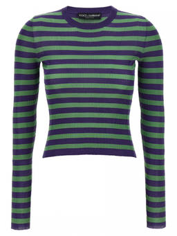 Dolce&Gabbana - Multicolour Striped Viscose Sweater (M)